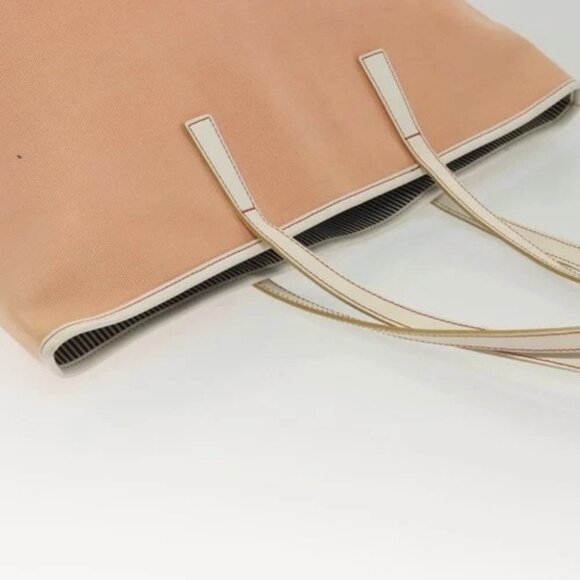 BURBERRY Blue Label Tote Bag Canvas Pink Silver Auth ti3364 - Picture 7 of 14